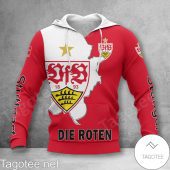 VfB Stuttgart Red White Pullover Hoodie