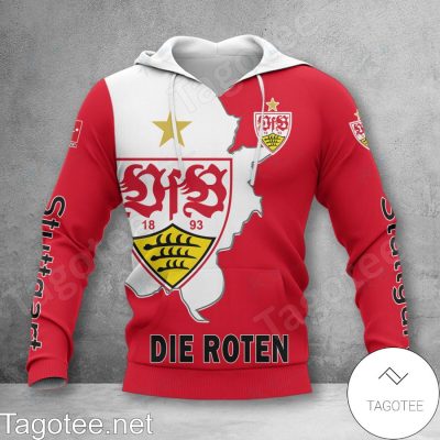 VfB Stuttgart Red White Pullover Hoodie