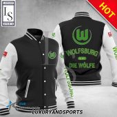 VfL Wolfsburg Black White Baseball Jacket