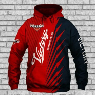 Victory Motorcycles Red Black Pullover Hoodie
