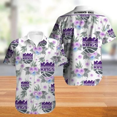 NBA Sacramento Kings Tropical Flowers Hawaiian Shirt