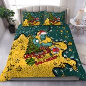 Australia Wallabies Christmas Custom Bedding Set - Let's Get Lit Chrisse Pressie Bedding Set