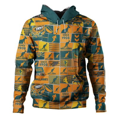 Wallabies Sport Hoodie - Team Of Us Die Hard Fan Supporters Comic Style