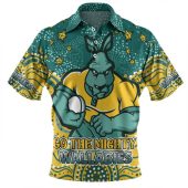 Australia Wallabies Custom Polo Shirt - Custom With Aboriginal Inspired Style Of Dot Painting Patterns  Polo Shirt
