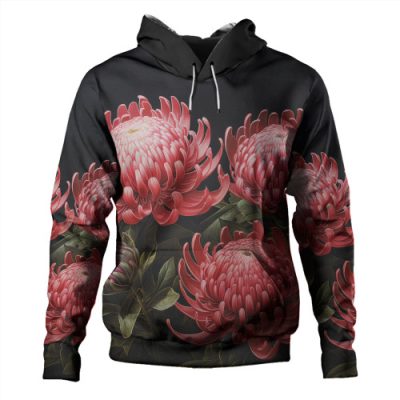 Australia Waratah Hoodie - Red Waratah Flowers Fine Art Ver1 Hoodie