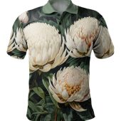 Australia Waratah Polo Shirt - Red Waratah Flowers Fine Art Ver2 Polo Shirt