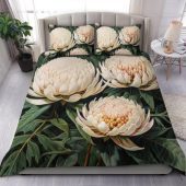 Australia Waratah Bedding Set - Red Waratah Flowers Fine Art Ver2 Bedding Set