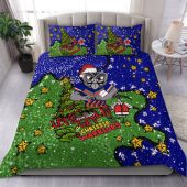 New Zealand Warriors Christmas Custom Bedding Set - Let's Get Lit Chrisse Pressie Bedding Set