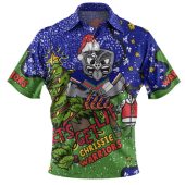 New Zealand Warriors Christmas Custom Polo Shirt - Let's Get Lit Chrisse Pressie Polo Shirt