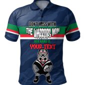 New Zealand Warriors Mother's Day Polo Shirt - Screaming Mom and Crazy Fan