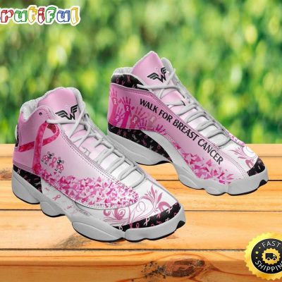 Walk For Breast Cancer Awareness Pink Ribbon and Bugs Air JD13 Shoes