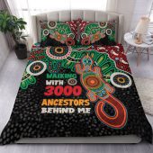 Australia Aboriginal Bedding Set - Walking with 3000 Ancestors Behind Me Black Bedding Set