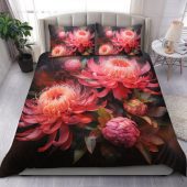 Australia Waratah Bedding Set - Waratah Oil Painting Abstract Ver1 Orange Version Bedding Set