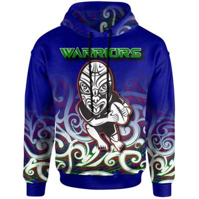 New Zealand Warriors Hoodie - Custom New Zealand Warriors Ruby Maori Patterns Hoodie