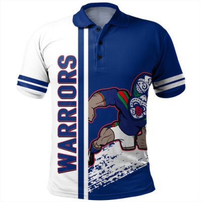 New Zealand Warriors Sport Polo Shirt - Warriors Mascot Quater Style