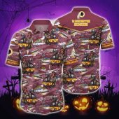 NFL Washington Redskins Bus Halloween Hawaiian Shirt