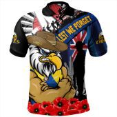 West Coast Eagles Polo Shirt Anzac Day Honor United In Spirit
