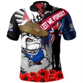 Western Bulldogs Polo Shirt Anzac Day Honor United In Spirit