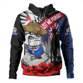 Western Bulldogs Hoodie Anzac Day Honor United In Spirit