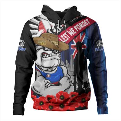 Western Bulldogs Hoodie Anzac Day Honor United In Spirit
