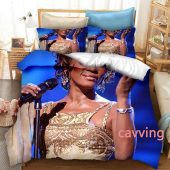 Whitney Houston Blue Bedding Set V2
