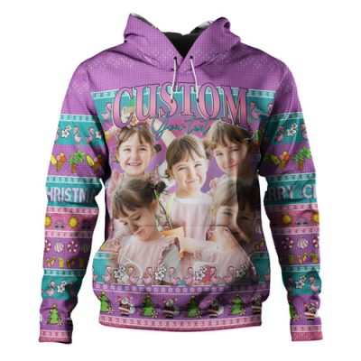 Australia Christmas Custom Hoodie - Personalised Blue Summer Vibes Chrissie Present Hoodie