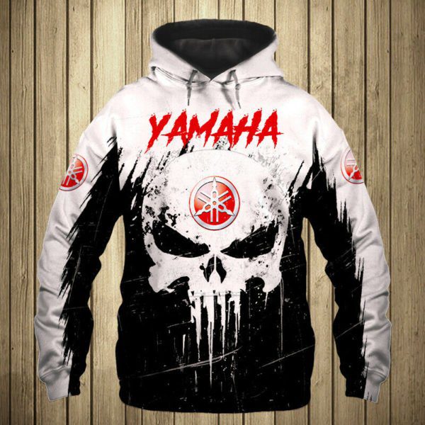 Yamaha Motorcycles Skull Pullover Hoodie V3 Yamaha Motorcycles Skull Pullover Hoodie V3