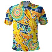 Australia Aboriginal Polo Shirt - Platypus Aboriginal Dot Painting
 Polo Shirt