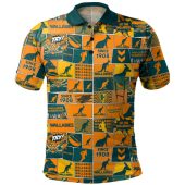 Wallabies Sport Polo Shirt - Team Of Us Die Hard Fan Supporters Comic Style