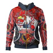 Sydney Roosters Custom Hoodie - Go Mighty Easts Pride And Passion Aboriginal Inspired Hoodie