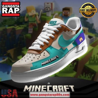 A Minecraft Movie Limited Edition Air Force 1 Running Sneakers Shoes