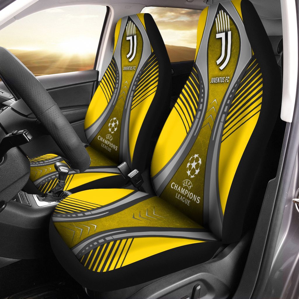 Juventus FC Champions Yellow Car Seat Covers Juventus FC Champions Yellow Car Seat Covers