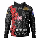 Australia  Anzac Custom Hoodie - Lest We Forget Black Style Hoodie