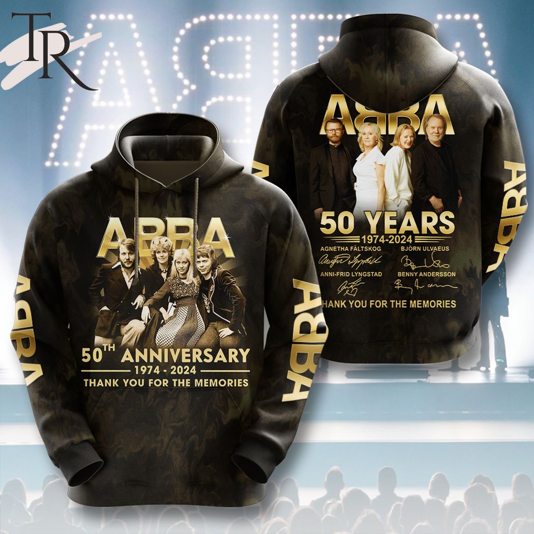 ABBA 50th Anniversary 1974 - 2024 Pullover Hoodie ABBA 50th Anniversary 1974 - 2024 Pullover Hoodie