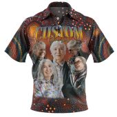 Australia Christmas Custom Polo Shirt - Personalised Aboriginal Inspired Patterns Polo Shirt