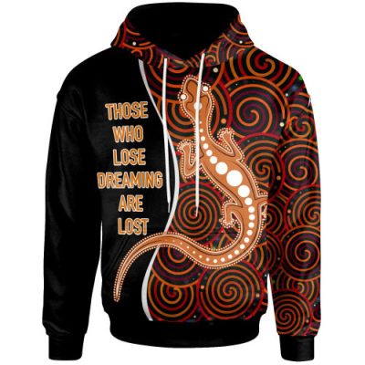 Australia Aboriginal Inspired Custom Hoodie - Indigenous Lizard Dreaming