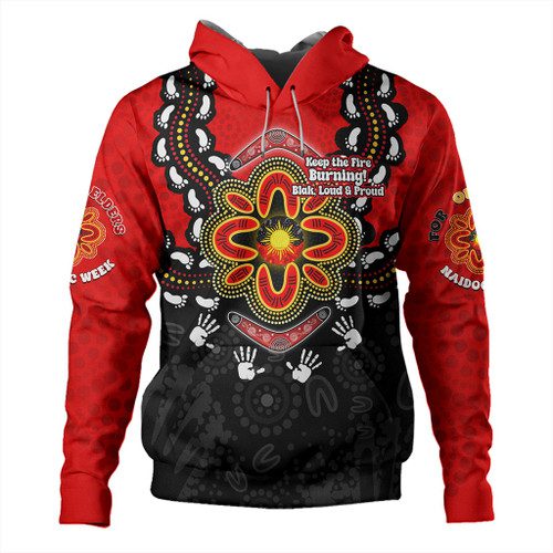 Australia Hoodie Aboriginal Inspired Naidoc Symbol Pattern White Australia Hoodie Aboriginal Inspired Naidoc Symbol Pattern White