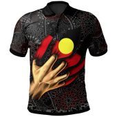 Australia Aboriginal Inspired Polo Shirt - Aboriginal Inspired Blood In Me