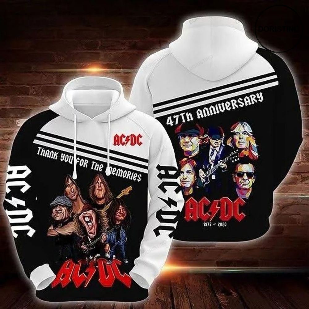 AC/DC 47th Anniversary 1973 2020 Pullover Hoodie AC/DC 47th Anniversary 1973 2020 Pullover Hoodie