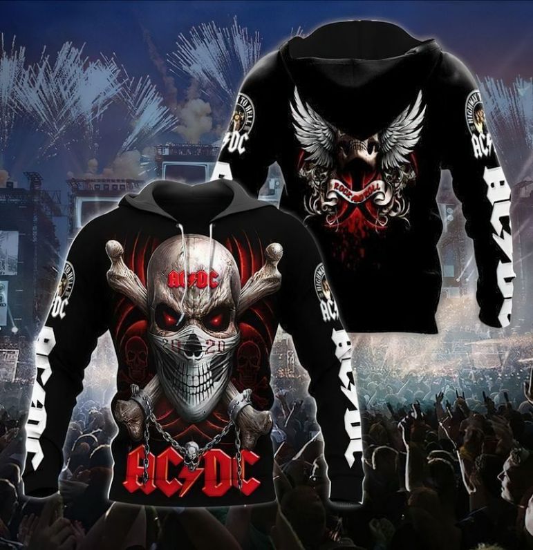 AC/DC Skull Gift For Fan Pullover Hoodie AC/DC Skull Gift For Fan Pullover Hoodie