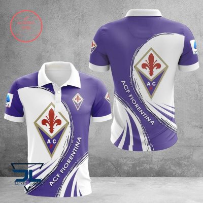 ACF Fiorentina Purple White Polo Shirt