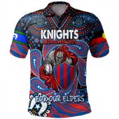 Newcastle Knights Naidoc Week Polo Shirt - Aboriginal For Our Elder NAIDOC Week 2023