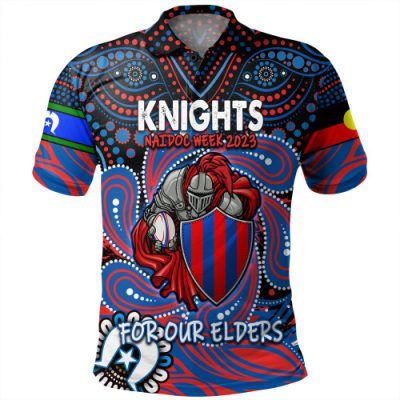 Newcastle Knights Naidoc Week Polo Shirt - Aboriginal For Our Elder NAIDOC Week 2023