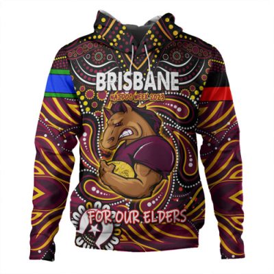 Brisbane Broncos Naidoc Week Hoodie - Aboriginal For Our Elder NAIDOC Week 2023