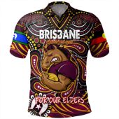 Brisbane Broncos Naidoc Week Polo Shirt - Aboriginal For Our Elder NAIDOC Week 2023