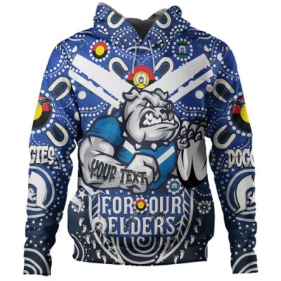 Canterbury-Bankstown Bulldogs Naidoc Week Custom Hoodie - Bulldogs Naidoc For Our Elders Dot Art Style Hoodie