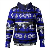 Canterbury-Bankstown Bulldogs Hoodie - Tropical Hibiscus and Coconut Trees