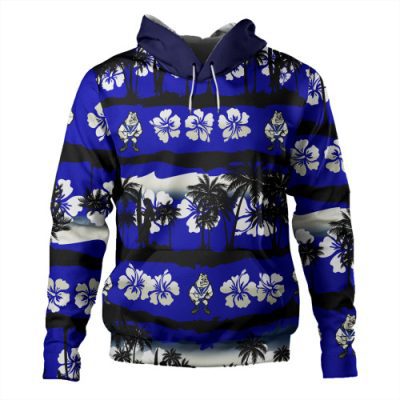 Canterbury-Bankstown Bulldogs Hoodie - Tropical Hibiscus and Coconut Trees