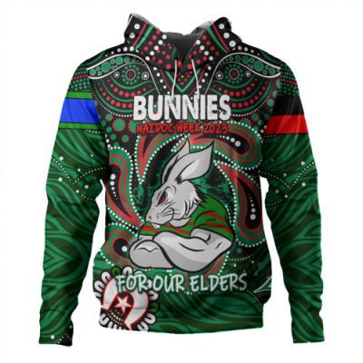 South Sydney Rabbitohs Hoodie - Aboriginal For Our Elder NAIDOC Week 2023
