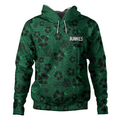 South Sydney Rabbitohs Hoodie - Scream With Tropical Patterns